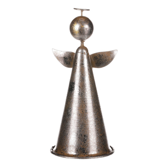 Anděl kovový, stříbrný.