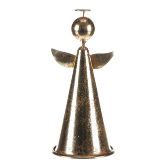 Anděl kovový, zlatý.