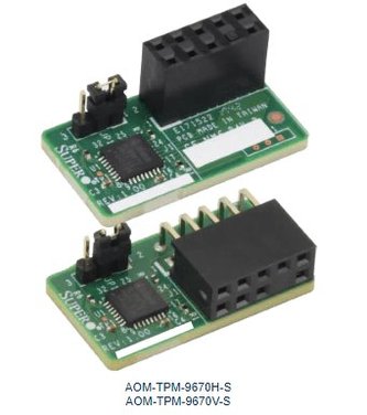 AOM-TPM-9670V-S-O - TPM 2.0 modul s podporou SPI (vertical) - 10pin