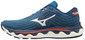Mizuno WAVE HORIZON 6 / Vallarta Blue/Snow White/Grenadine Velikost boty: 44.5/10.0