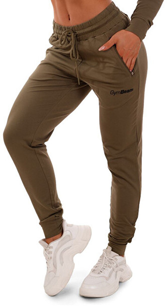 GymBeam Dámské tepláky TRN Olive M