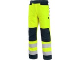 Kalhoty CXS HALIFAX, výstražné se síťovinou, pánské, žluto-modré, vel. 54