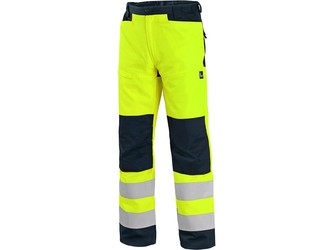 Kalhoty CXS HALIFAX, výstražné se síťovinou, pánské, žluto-modré, vel. 54