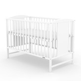 Dětská postýlka New Baby POLLY se stahovací bočnicí bílá