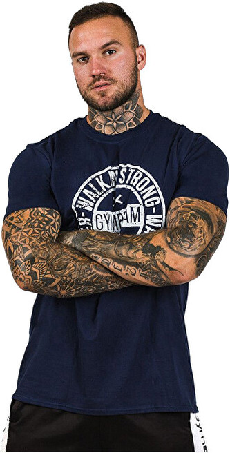 GymBeam Pánské tričko Walk In Strong Navy L