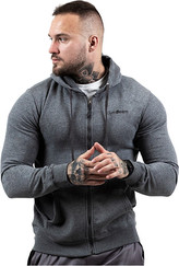 GymBeam Pánská zapínací mikina Grey S