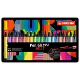 Fix vláknový STABILO Pen 68 MAX ARTY - sada 20 ks