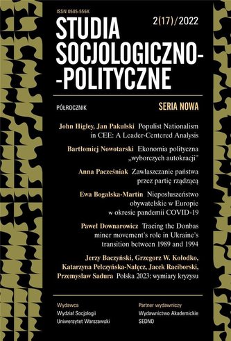 Studia Socjologiczno-Polityczne... nr 2(17)/2022 Studia Socjologiczno-Polityczne... nr 2(17)/2022