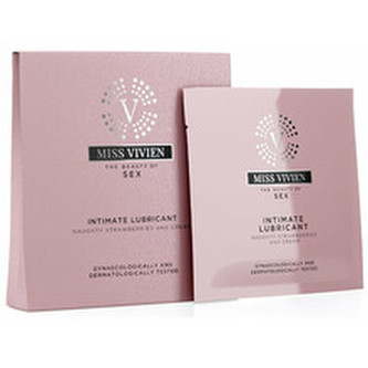 Miss Vivien Jednorázový lubrikační gel Strawbery & Cream (Intimate Lubricant) 3 x 6 ml unisex