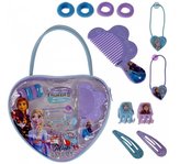 12 - DÍLNÁ SADA  VLASOVÉ POTŘEBY FROZEN - KABELKA SRDCE