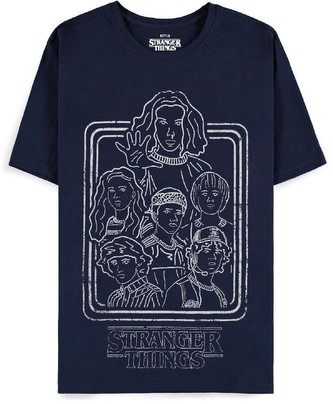 Tričko Stranger Things - White Neon 2XL