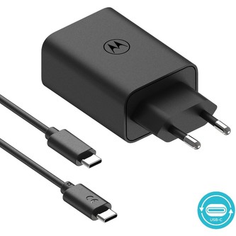 Motorola TurboPower nabíječka 50W Duo USB-C + USB-A s USB-C kabelem černá