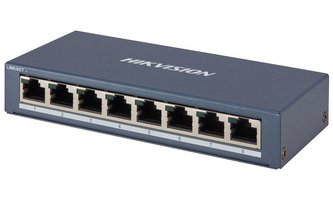 HIKVISION switch DS-3E0508-E(B)/ 8x port/ 10/100/1000 Mbps RJ45 ports/ 16 Gbps/ napájení 5 VDC, 1 A