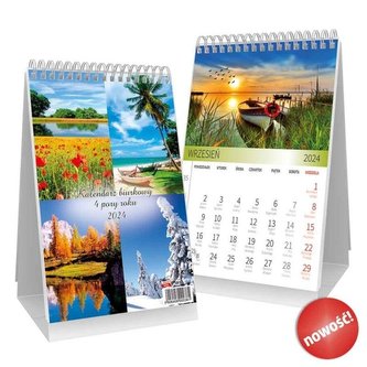 Kalendarz 2026 biurkowy Cztery pory roku