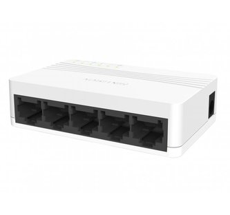 HIKVISION switch DS-3E0105D-E/ 5x port/ 10/100 Mbps RJ45 ports/ 1 Gbps/ napájení 5 VDC, 0.6 A