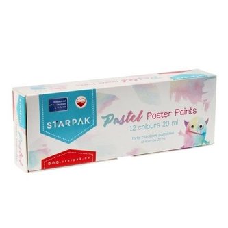 Farby plakatowe 20ml 12 kolorów Farby plakatowe 20ml 12 kolorów