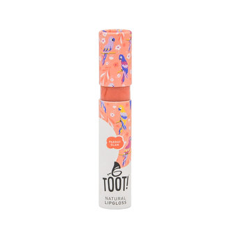 TOOT! Přírodní lesk na rty broskvový – Parrot Glam (5,5 ml) - pro holky a kluky od 4 do 99 let