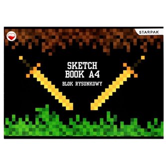 Blok rysunkowy A4/20K biały Pixel Game (20szt)
