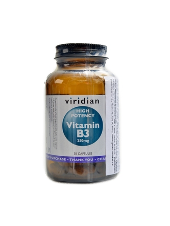 Viridian - High Potency Vitamin B3 250mg 30 kapslí