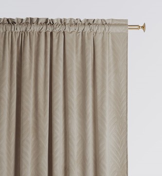 Dekorační závěs s řasící páskou LEAF TAPE béžová 140x250 cm (cena za 1 kus) MyBestHome