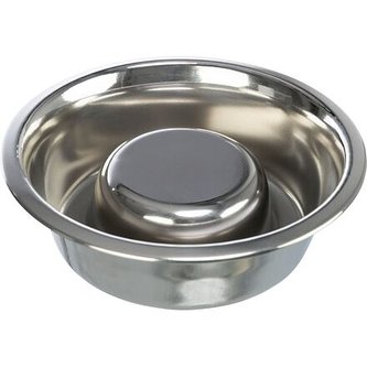Miska k pomalému krmení, nerez - 0,6 l/ ø 17 cm