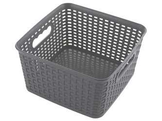 KOŠÍK RATTAN CLASSIC 4,5L ČTVERCOVÝ ŠEDÁ
