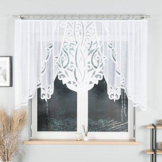 Dekorační krátká záclona s kroužky POLA bílá 300x120 cm MyBestHome