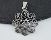 Stříbrný přívěsek Óm "květ" - 24 mm