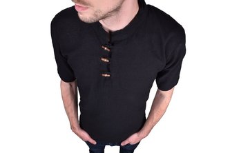 Kurta pánská ANKITA, krátký rukáv, černá XL