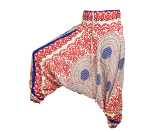 Kalhoty aladin RONNY, květy, béžové