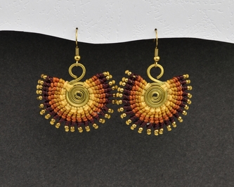 Náušnice drhané Spirála - M