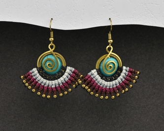 Náušnice drhané s Tyrkenitem - I