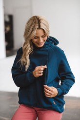 Těhotenská a kojící mikina Motherhood oversize milk & love modrá - velikost XL