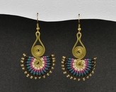 Náušnice drhané Dvojitá spirála - J