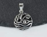 Stříbrný přívěsek Horovo oko - 18 mm