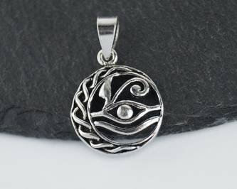 Stříbrný přívěsek Horovo oko - 18 mm