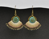 Náušnice drhané s Tyrkenitem - C