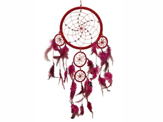 Lapač snů 16 + 6 + 5 cm - červený