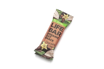 Lifefood tyčinka Lifebar Oat Snack kousky čokolády kusy 1 ks