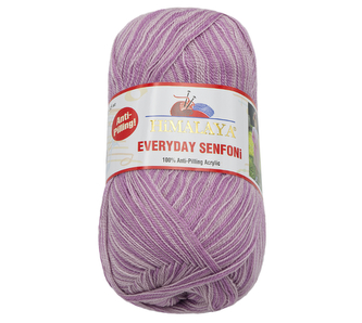 Příze HiMALAYA EVERYDAY SENFONi - světle fialová, tmavě fialová - 100g / 196 m