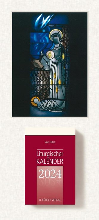 Liturgischer Kalender 2024. Tagesabreißkalender mit bebilderter Rückwand