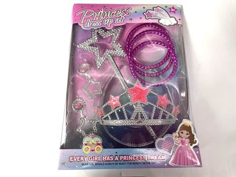 Set pro princeznu s náramky, korunkou a náušnicemi