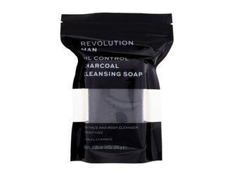 Revolution Man Oil Control Čisticí mýdlo Charcoal Cleansing Soap 200 g pro muže