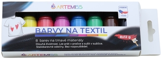 ARTEMISS Sada barev na tmavý textil 8x12g