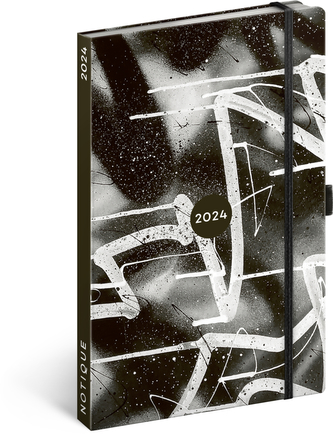 Týdenní diář Graffiti 2024, 13 × 21 cm