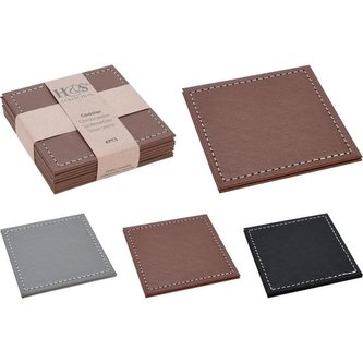 podložka 10x10cm 4ks kůže, 3barny