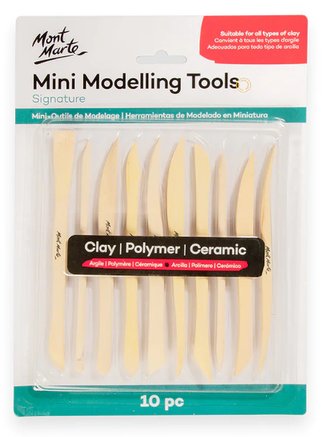 Mont Marte sada dřevěných oboustranných nástrojů na modelování,č.0003, 10ks, blistr