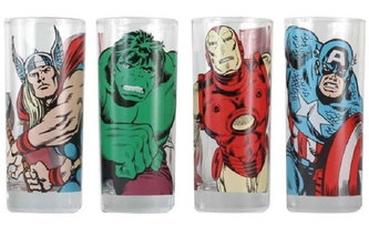 Sklenice Marvel set 4 ks