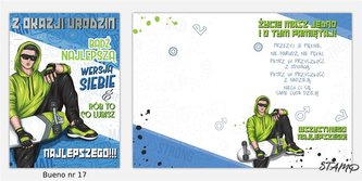 Karnet Bueno B6 + koperta wzór nr 17 Urodziny