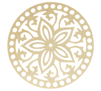 Dno - víko překližkové - přírodní - 15cm průměr / otvory 6mm